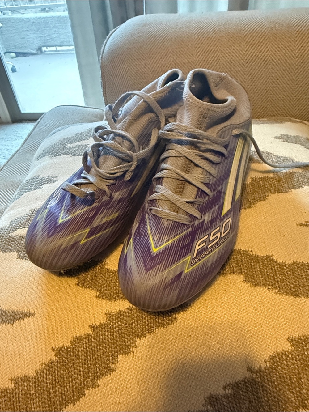 Adidas F50 Sparkfusion Purple Soccer Cleats - F50 Style
